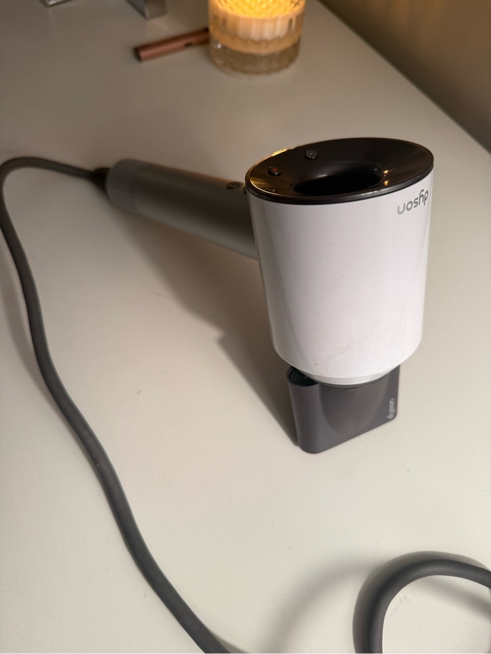 Dyson Supersonic Hair Dryer — White and Gray